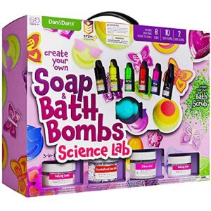 Soap & Bath Bomb Making Kit for Kids, 3-in-1 Spa Science Kit, Craft Gifts For Girls & Boys Age 6, 7, 8, 9, 10-12 Year Old Girl Crafts Kits : DIY Science Experiment Toys, Craft Gift For Kids Ages 6-12+