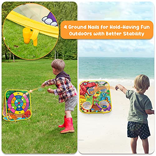 HelloJoy Bean Bag Toss Game Kids Outdoor Toys,Double-Sided Foldable Cornhole Board Backyard Beach Yard Outdoor Toys for Toddler, Outside Lawn Party Activities Toy Gift for Boys Girls Age 3 4 5 6 7 8 | The Storepaperoomates Retail Market - Fast Affordable Shopping