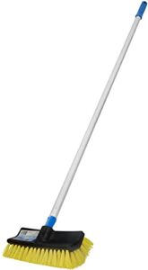 Unger Professional 10″ Bi-Level Scrub Brush with 60″ Aluminum Pole