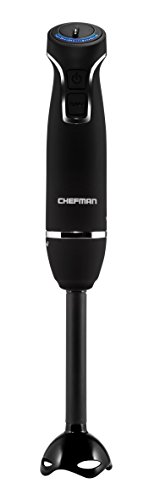 Chefman Immersion Blender 300-Watt Turbo 12 Speed Stick Hand Blender, Powerful Ice Crushing Design Purees Smoothies, Sauces & Soups, Detachable Heat Resistant Plastic Blade Guard Protects Pots, Black | The Storepaperoomates Retail Market - Fast Affordable Shopping