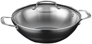 Stainless Steel Stir Fry & Wok Pan with Cover by Cuisinart, 12 Inch, 726-30SD