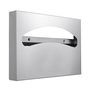 Toilet Seat Cover Dispenser – 304 Grade Stainless Steel Toilet Seat Cover Holder – 250 Single or 1/2 Fold Capacity, Commercial Toilet Seat Covers, Toilet Paper Dispenser Wall Mount Commercial
