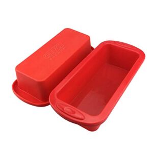 Silicone Bread and Loaf Pans – Set of 2 – SILIVO Non-Stick Silicone Baking Mold for Homemade Cakes, Breads, Meatloaf and Quiche – 8.9×3.7×2.5 inch