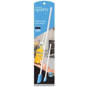 The Spatty & Spatty Daddy Last Drop Spatula, Two Piece Set (6″ and 12″) – Blue, Reusable, Flexible, As Seen On Shark Tank
