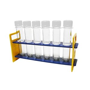 Steve Spangler’s Large Plastic Test Tubes & Rack, 6 Bottles & 1 Rack