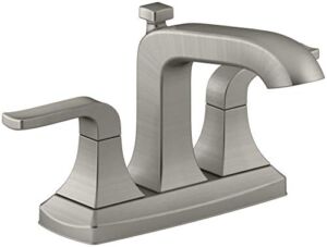 KOHLER Rubicon 4 in. Centerset 2-Handle Bathroom Faucet in Vibrant Brushed Nickel