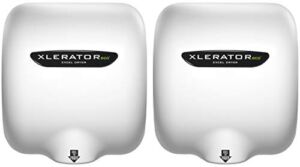 Excel Dryer XLERATOR XL-BW- ECO 1.1N High Speed Commercial Hand Dryer, White Thermoset Cover, Automatic Sensor, Surface Mounted, Noise Reduction Nozzle, LEED Credits 110/120 Volts