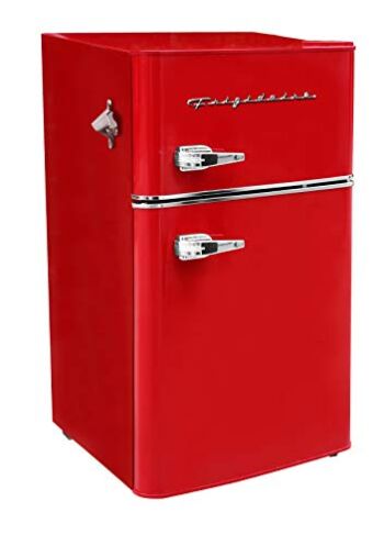 Frigidaire EFR840-RED 3.2 Cu Ft Red 2 Door Retro Bar Fridge with Side Bottle Opener | The Storepaperoomates Retail Market - Fast Affordable Shopping