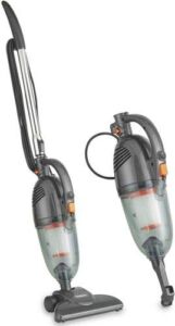 VonHaus Stick Vacuum Cleaner 600W Corded – 2 in 1 Handheld Vacuum Cleaner/Upright Vacuum Cleaner – Lightweight Design, HEPA Filtration, Extendable Handle, Crevice Tool and Brush Accessories (Gray)