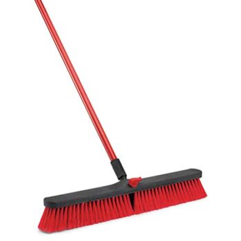 Libman Commercial 805 Multi-Surface Push Broom, 64″ Length, 24″ Width, Black/Red (Pack of 4) | The Storepaperoomates Retail Market - Fast Affordable Shopping