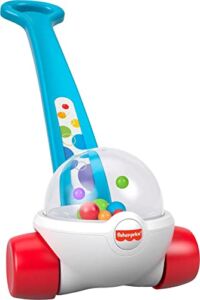​Fisher-Price Corn Popper Baby Toy, Toddler Push Toy with Ball-Popping Action for 1 Year Old and Up, 2-Piece Assembly, Blue​
