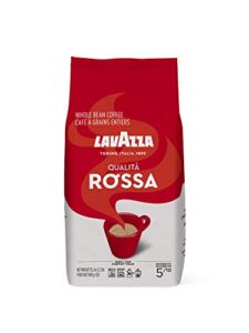 Lavazza Qualita Rossa – 1 kg Bag of Espresso Beans – Authentic Italian, Blended and Roasted in Italy, Chocolate Flavour, Full Body and Intense Aromas