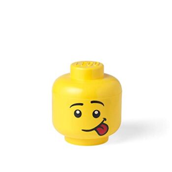 ROOM COPENHAGEN Lego Storage Head Small, Silly, 6-1/2 x 6-1/2 x 7-1/3 Inches, Yellow | The Storepaperoomates Retail Market - Fast Affordable Shopping