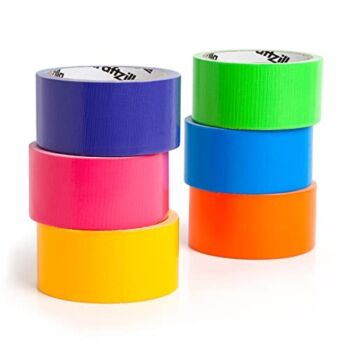 Craftzilla Rainbow Colored Duct Tape — 6 Bright Duct Tape Colors — 10 Yards x 2 Inch — Waterproof Duct Tape — Colored Duct Tape Multipack for Arts — Heavy Duty Duct Tape — Color Duct Tape Rolls | The Storepaperoomates Retail Market - Fast Affordable Shopping