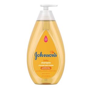 Johnson’s Baby Shampoo with Tear-Free Formula, Hair Shampoo for Baby’s Delicate Scalp & Skin Gently Washes Away Dirt & Germs, Free of Parabens, Phthalates, Sulfates & Dyes, 27.1 fl. oz