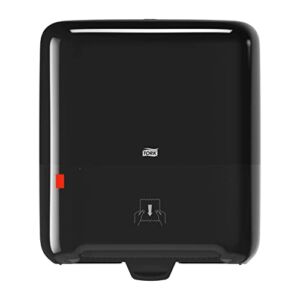 Tork Matic Hand Towel Roll Dispenser 5510282, Elevation Design – Paper Hand Towel Dispenser H1, One-at-a-Time dispensing with Refill Level Indicator, Black
