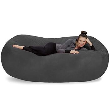 Sofa Sack – Plush Bean Bag Sofas with Super Soft Microsuede Cover – XL Memory Foam Stuffed Lounger Chairs for Kids, Adults, Couples – Jumbo Bean Bag Chair Furniture – Charcoal 7.5′ | The Storepaperoomates Retail Market - Fast Affordable Shopping