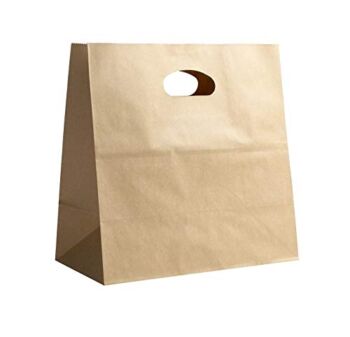 PTP BAGS Natural 11″ x 6″ x 11″ Die Cut Tote Bags [Pack of 500] Kraft Paper Gift, Food Service Bags | The Storepaperoomates Retail Market - Fast Affordable Shopping