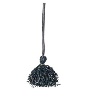 Haunted Witch’s Broom with Ghost Sounds Animated Halloween Decoration, 26 Inch