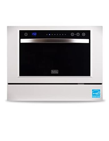 BLACK+DECKER BCD6W Compact Countertop Dishwasher, 6 Place Settings, White | The Storepaperoomates Retail Market - Fast Affordable Shopping