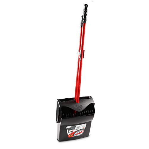 Libman Commercial 919 Lobby Dust Pan and Broom Set (Open Lid), Black/Red (Pack of 2) | The Storepaperoomates Retail Market - Fast Affordable Shopping