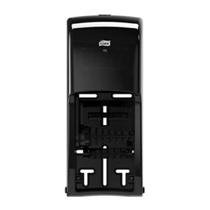 Tork Twin Bath Tissue Roll Dispenser Black T26, High Capacity, Elevation Range, 6.5″ x 6.3″ x 14.2″, 555628