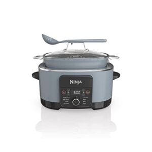 Ninja MC1001 Foodi PossibleCooker PRO 8.5 Quart Multi-Cooker, with 8-in-1 Slow Cooker, Pressure Cooker, Dutch Oven & More, Glass Lid & Integrated Spoon, Nonstick, Oven Safe Pot to 500°F, Sea Salt Grey