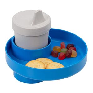 My Travel Tray – Made in USA – A Cup Holder Travel Tray for Car Seats, Enjoyed by Toddlers, Kids and Adults! (Blue)