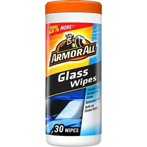 Car Glass Wipes by Armor All, Auto Glass Cleaner for Film and Grime, 30 Count