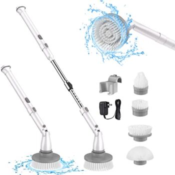 Sweepulire Electric Spin Scrubber AL6-W Pro, Cordless Household Cleaning Brush with Adjustable Extension Arm, 4 Replacement Brush Head, Power Shower Scrubber for Bathroom Tile Floor Wall Grout Bathtub | The Storepaperoomates Retail Market - Fast Affordable Shopping