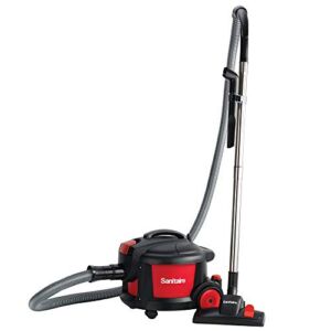 Sanitaire SC3700A Quiet Clean Canister Vacuum, Red/Black, 9.0 Amp, 11″ Cleaning Path.