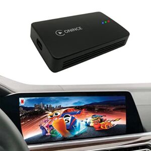 ONINCE Wireless CarPlay Adapter, Support Netflix &YouTube & Disney+ ,Android Auto Wireless Adapter, Play U-Disk, Android 10 Multimedia Video Box, AI Box, USB Dongle for Factory Wired CarPlay Cars