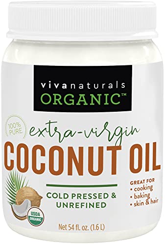 Organic Coconut Oil – Unrefined and Cold-Pressed, Natural Hair Oil, Skin Oil and Cooking Oil with Fresh Flavor, Non-GMO Extra Virgin Coconut Oil (Aceite de Coco), USDA Organic, 54 oz | The Storepaperoomates Retail Market - Fast Affordable Shopping