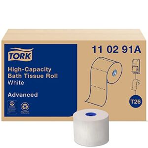 Tork High-Capacity Toilet Paper Roll White T26, Advanced, 1-Ply, 36 x 2000 sheets, 110291A