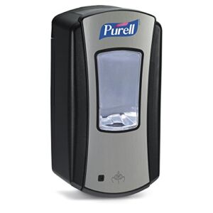 PURELL LTX-12 Touch-Free Hand Sanitizer Dispenser, Chrome/Black Finish, Dispenser for PURELL LTX-12 1200 mL Hand Sanitizer Refills – 1928-01