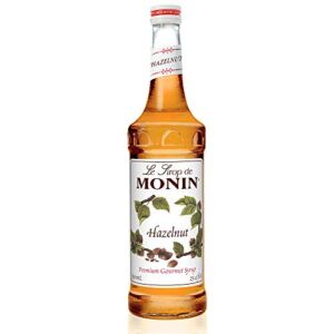 Monin – Hazelnut Syrup, Nutty Taste of Caramelized Hazelnut, Natural Flavors, Great for Mochas, Lattes, Smoothies, Shakes, and Cocktails, Non-GMO, Gluten-Free (750 ml)