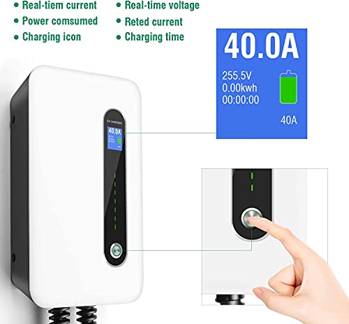 PRIMECOM 32Amp Smart Electric Vehicle EV Wall Charging Station – Level 2 EVSE- 220/240 Volt- 32 Amp Electric Car Charger, Plug-in Wall-Charger (30 FEET – NEMA 14-50P) | The Storepaperoomates Retail Market - Fast Affordable Shopping