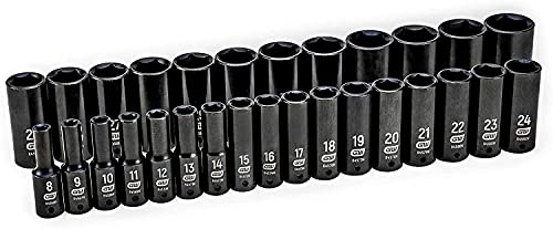 GEARWRENCH 29 Pc. 1/2″ Drive 6 Pt. Impact Socket Set, Deep, Metric – 84935N | The Storepaperoomates Retail Market - Fast Affordable Shopping