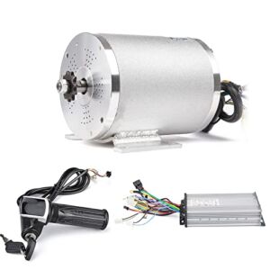 Electric Brushless DC Motor Complete Kit, 48V 2000W 4300RPM High Speed Motor, With 33A 15 Mosfet Controller, Battery Display LCD Throttle, Electric Scooter Bicycle Motorcycle Mid Drive Motor, DIY Part