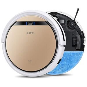 ILIFE V5s Pro Robot Vacuum and Mop Combo, Slim, Automatic Self-Charging Robot Vacuum Cleaner, Daily Schedule, Ideal for Pet Hair, Hard Floor and Low Pile Carpet.