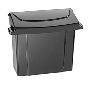 Alpine Sanitary Napkins Receptacle 5 x 9 x 12 in – Hygiene Products, Tampon & Waste Disposal Container – Durable ABS Plastic – Seals Tightly & Traps Odors -Easy Installation Hardware Included (Black)