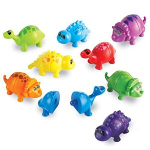 Learning Resources Snap-n-Learn Matching Dinos – 18 Pieces, Ages 18+ Months Toddler Fine Motor Toys, Counting & Sorting Toy, Shape Sorting, Dinosaurs Toys, Sensory Bin Toys