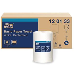 Tork Centerfeed Paper Wiper White M2, High Absorbency, 6 x 1000 Sheets, 120133