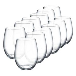Luminarc Perfection Stemless Wine Glass (Set of 12), 15 oz, Clear – N0056