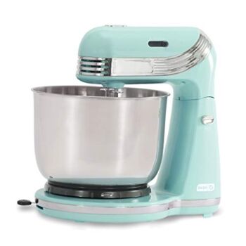 Dash Stand Mixer (Electric Mixer for Everyday Use): 6 Speed Stand Mixer with 3 Quart Stainless Steel Mixing Bowl, Dough Hooks & Mixer Beaters for Frosting, Meringues & More – Aqua | The Storepaperoomates Retail Market - Fast Affordable Shopping