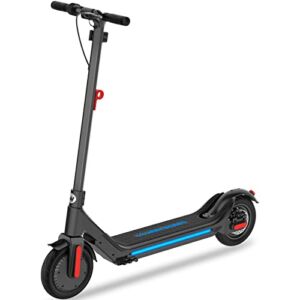 Wheelspeed Electric Scooter, 20-25 Miles & 15 MPH(Pro Ver. 35-40 Miles & 19 MPH) Commuting Electric Scooter, 350W Motor(Pro Ver. 400W) 10″ Pneumatic Tires Foldable E-scooter Adult with Rear Suspension
