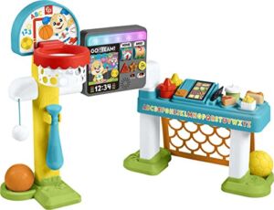 Fisher-Price Laugh & Learn Sports Baby Activity Center, Basketball Soccer and Baseball Toys​, Smart Stages Learning