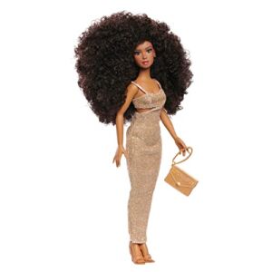 Naturalistas 11.5-inch Fashion Doll and Accessories Dayna, Curly 3C Textured Hair, Medium Brown Skin Tone, Designed and Developed by Purpose Toys