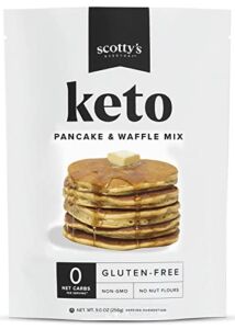 Keto Pancake & Waffle Zero Carb Mix – Keto and Gluten Free Pancake and Waffle Mix – 0g Net Carbs Per Serving – Easy to Make – No Nut Flours – Non-GMO – Makes 8 Pancakes (9.0 oz) – Single Pack