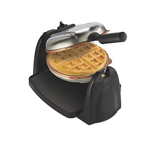 Hamilton Beach 26031 Belgian Waffle Maker with Removable Nonstick Plates, Single Flip, Ceramic Grids, Black | The Storepaperoomates Retail Market - Fast Affordable Shopping